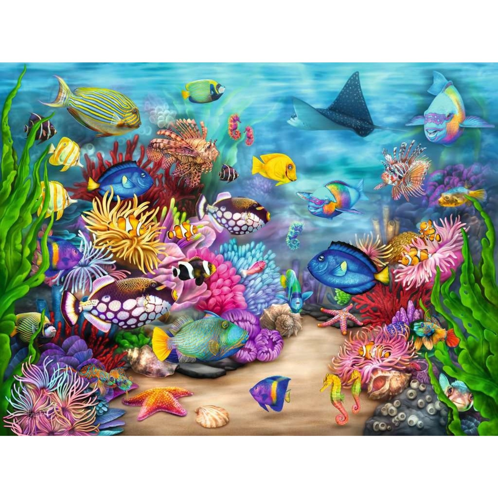 Tropical Reef Life 750 Piece Large Format Puzzle