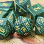 HD Gemstone Dice: Forest Spirit | 7 Die Stone Polyhedral Set