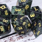 HD Gemstone Dice: Surface Erosion | 7 Die Stone Polyhedral Set