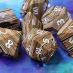HD Gemstone Dice: Tree Ring | 7 Die Stone Polyhedral Set