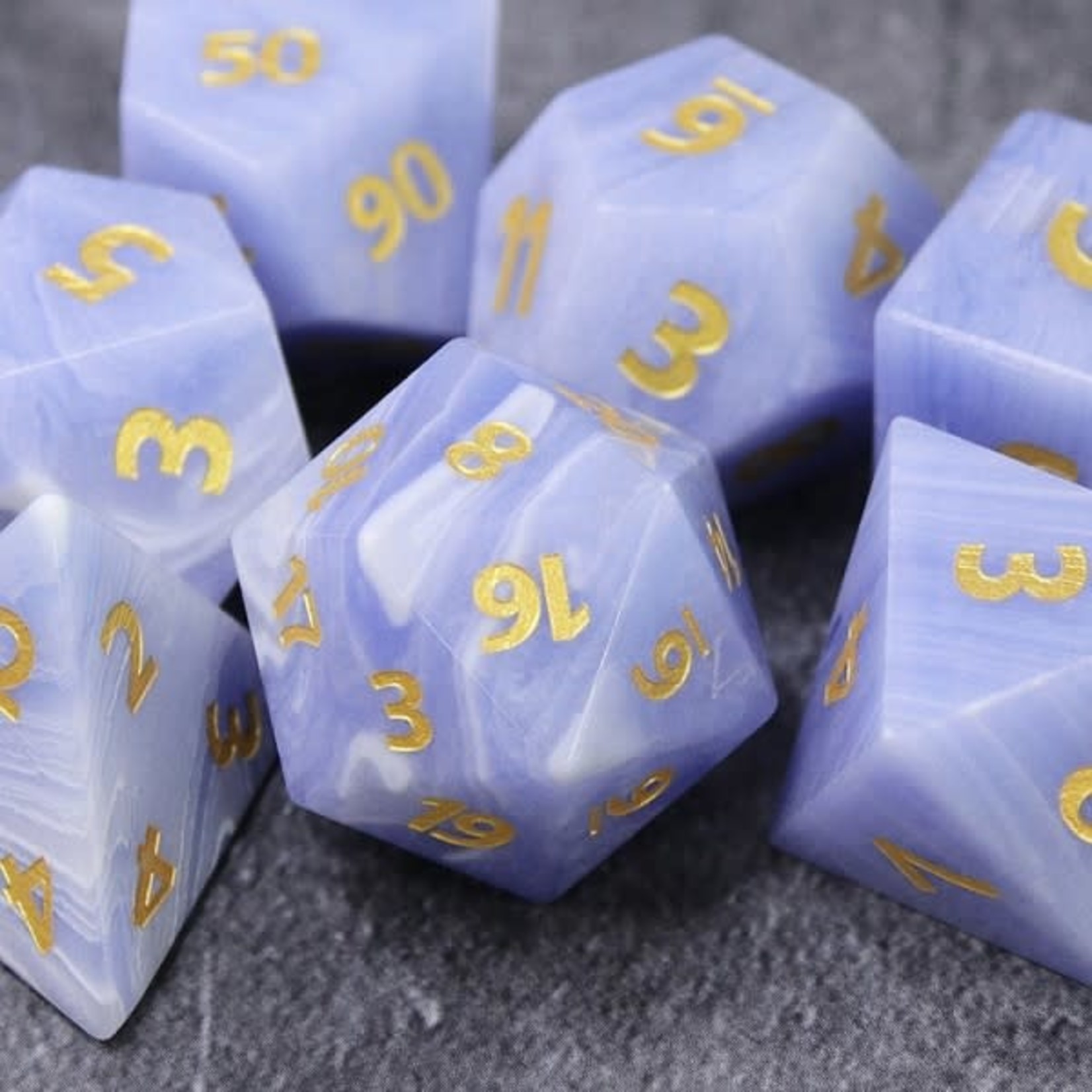 HD Gemstone Dice: The Glacier | 7 Die Stone Polyhedral Set