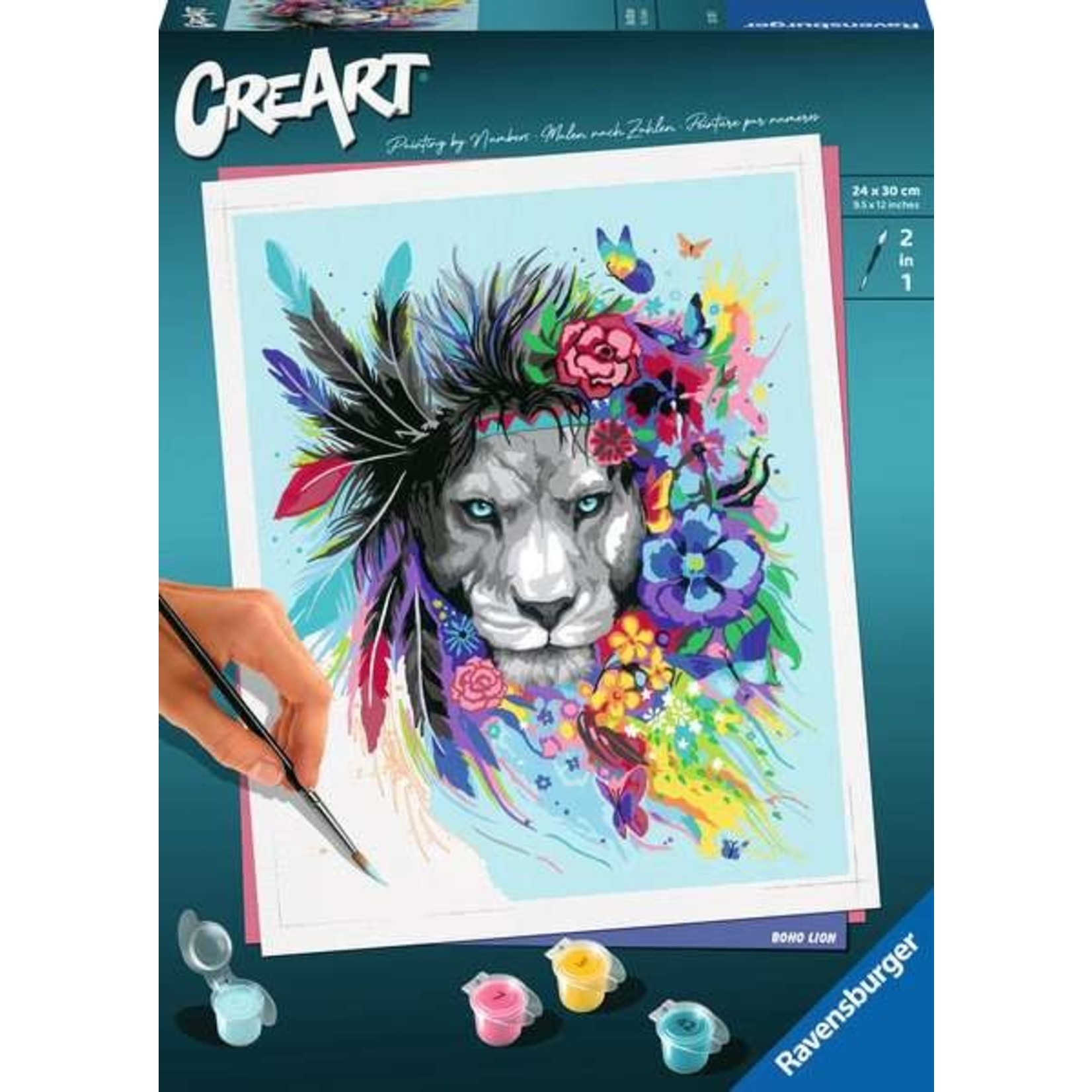 CreArt: BoHo Lion 10x12 Paint by Number