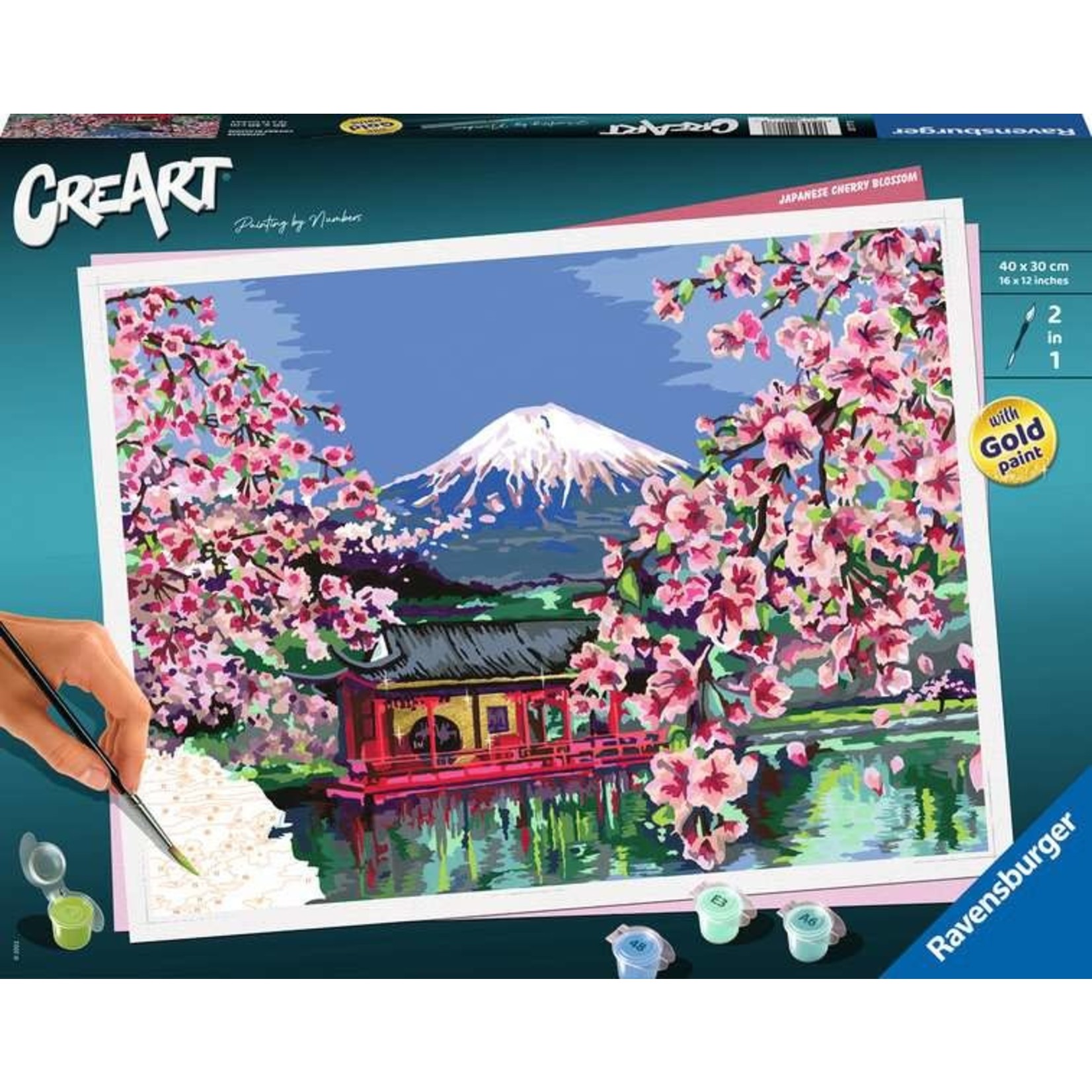 CreArt: Japanese Cherry Blossom 12x16 Paint by Number