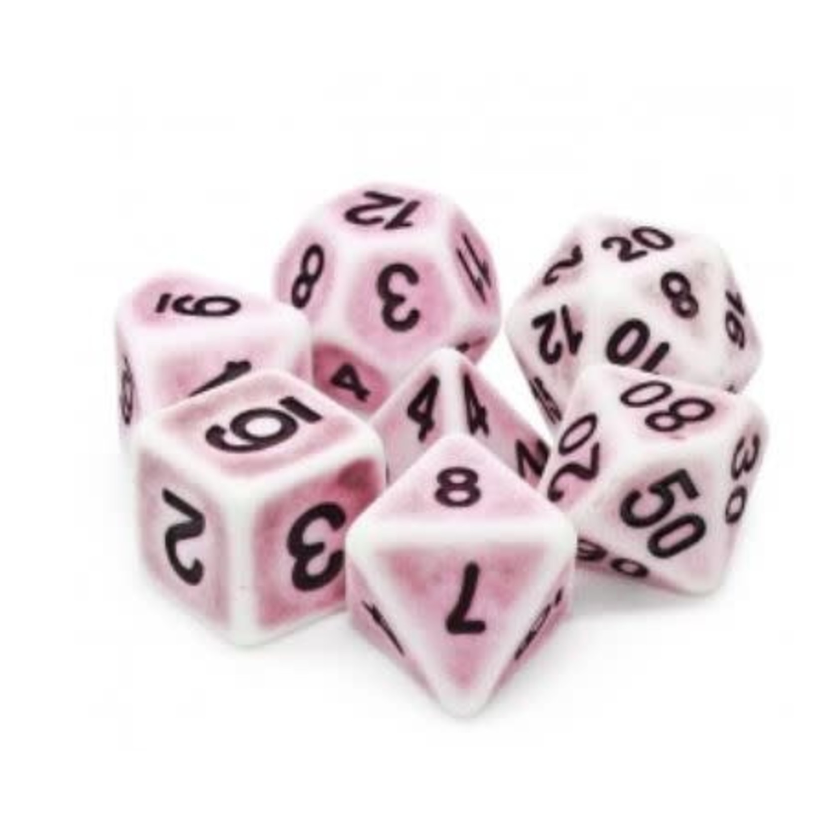 HD Ancient Dice: Pink | 7 Die Resin Polyhedral Set