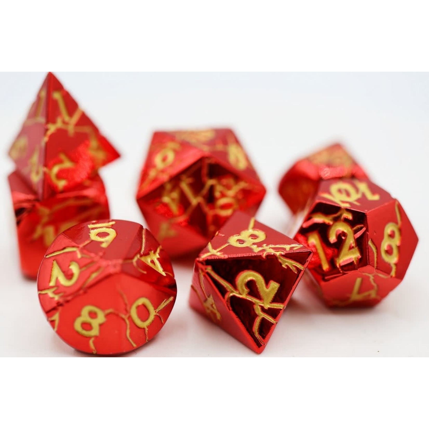 Foam Brain Metal Dice: Ruby Quarry RPG Set