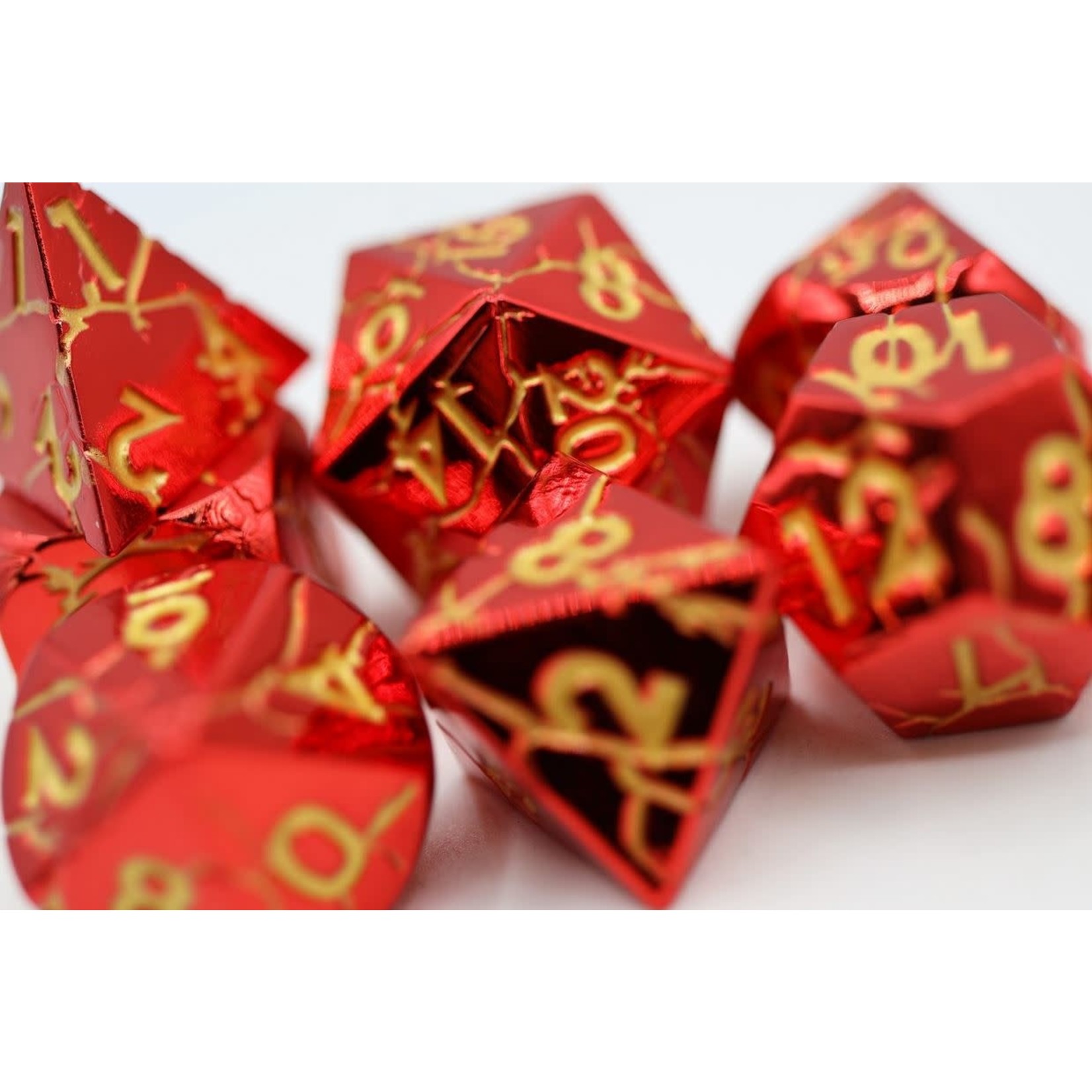 Foam Brain Metal Dice: Ruby Quarry RPG Set