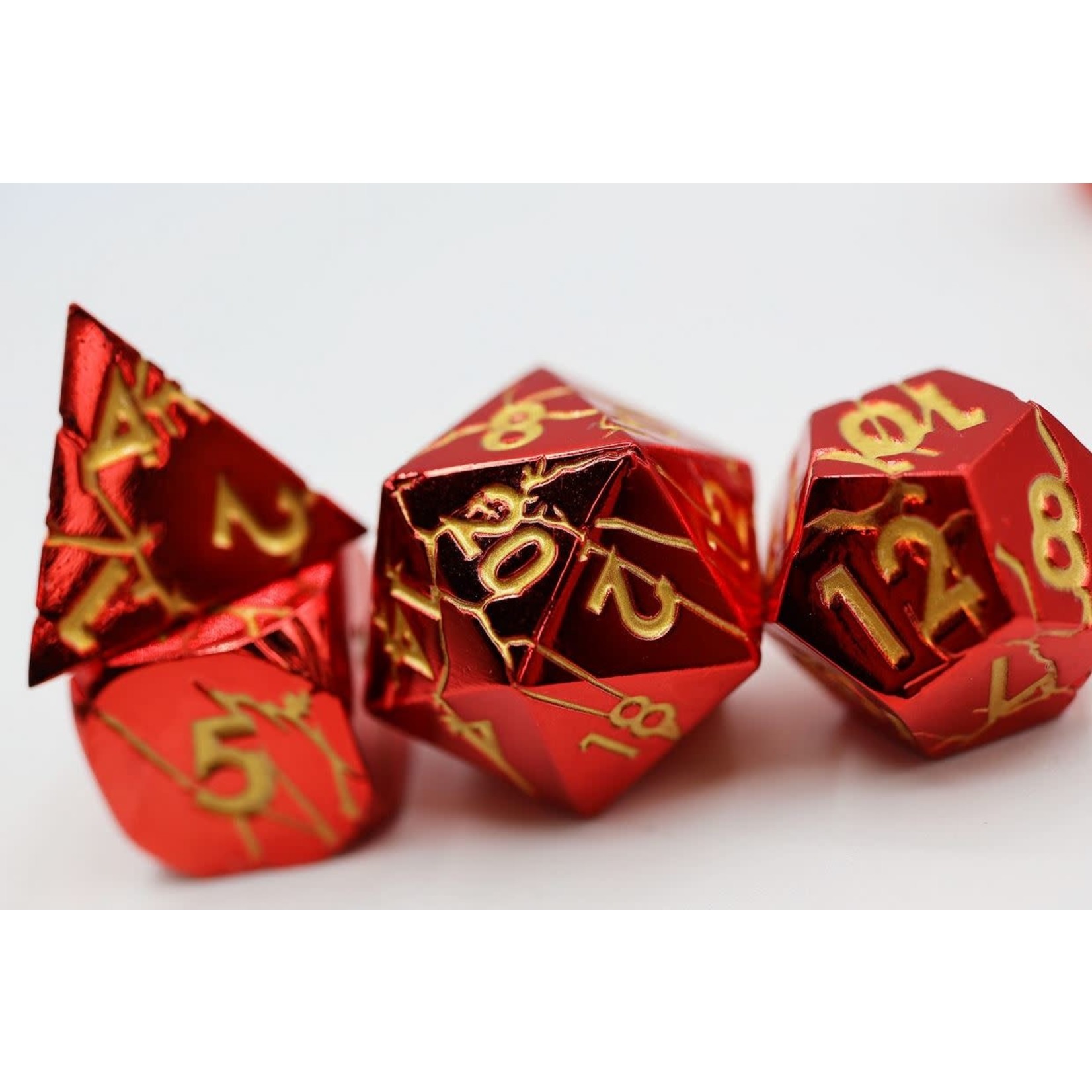 Foam Brain Metal Dice: Ruby Quarry RPG Set