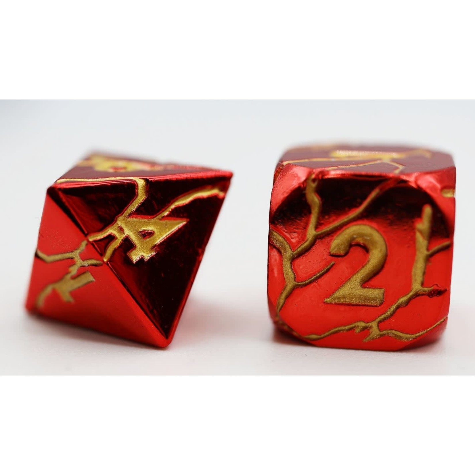 Foam Brain Metal Dice: Ruby Quarry RPG Set