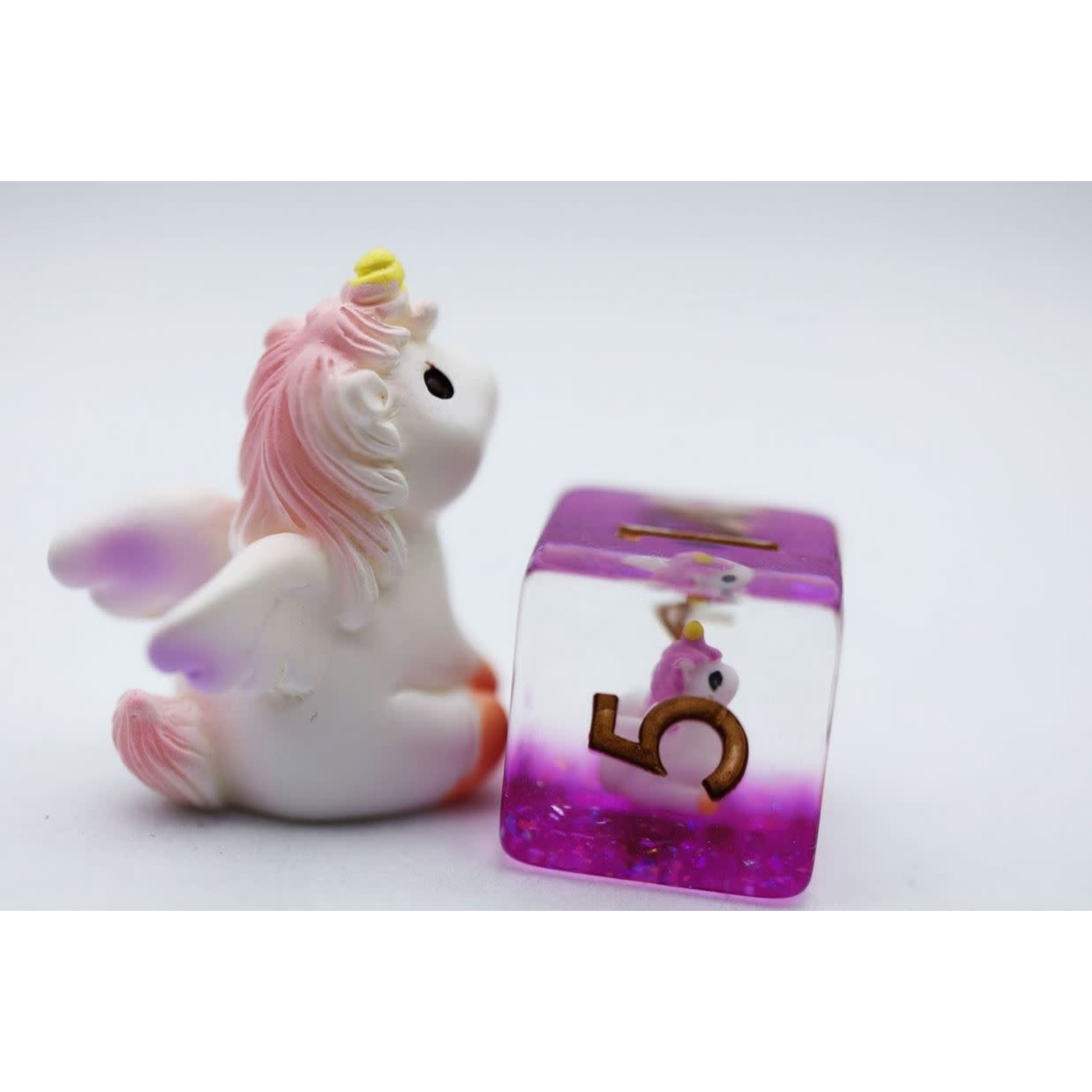Foam Brain Inclusion Dice: Mystic Unicorn Dice Set