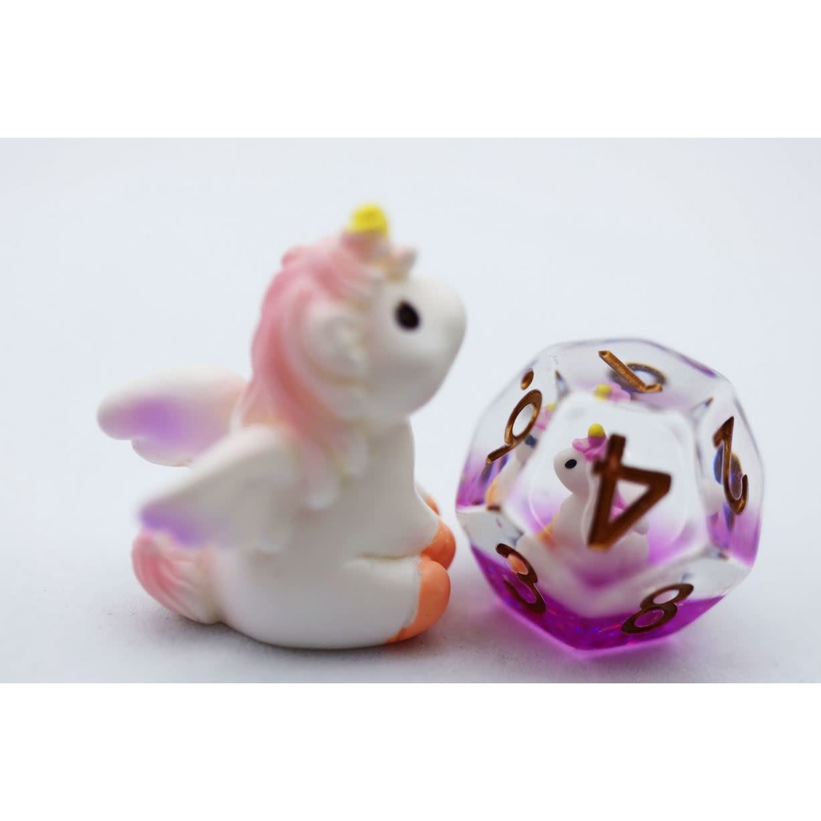 Foam Brain Inclusion Dice: Mystic Unicorn Dice Set