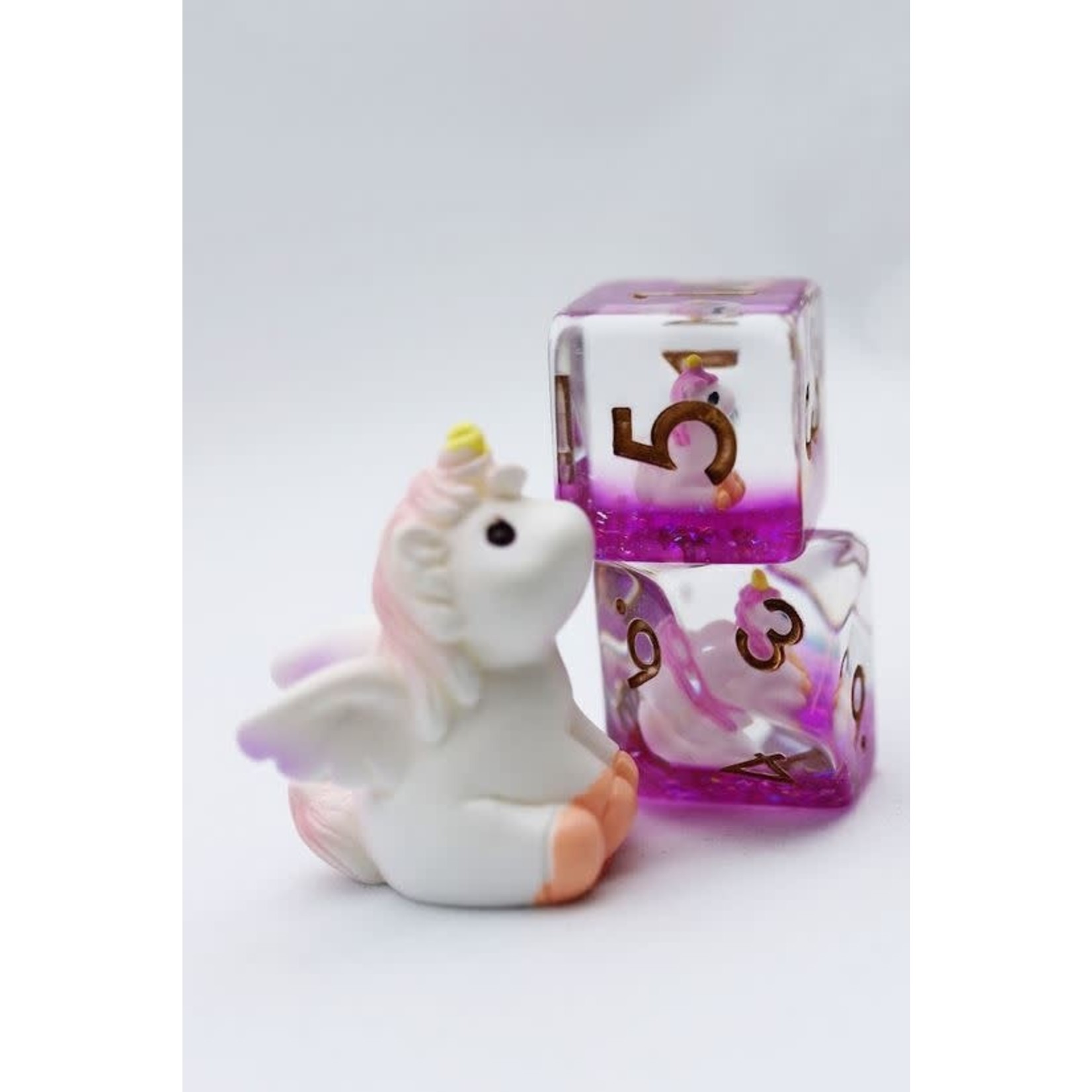 Foam Brain Inclusion Dice: Mystic Unicorn Dice Set