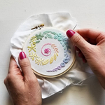 Spiral Sampler Beginner Embroidery Kit - White