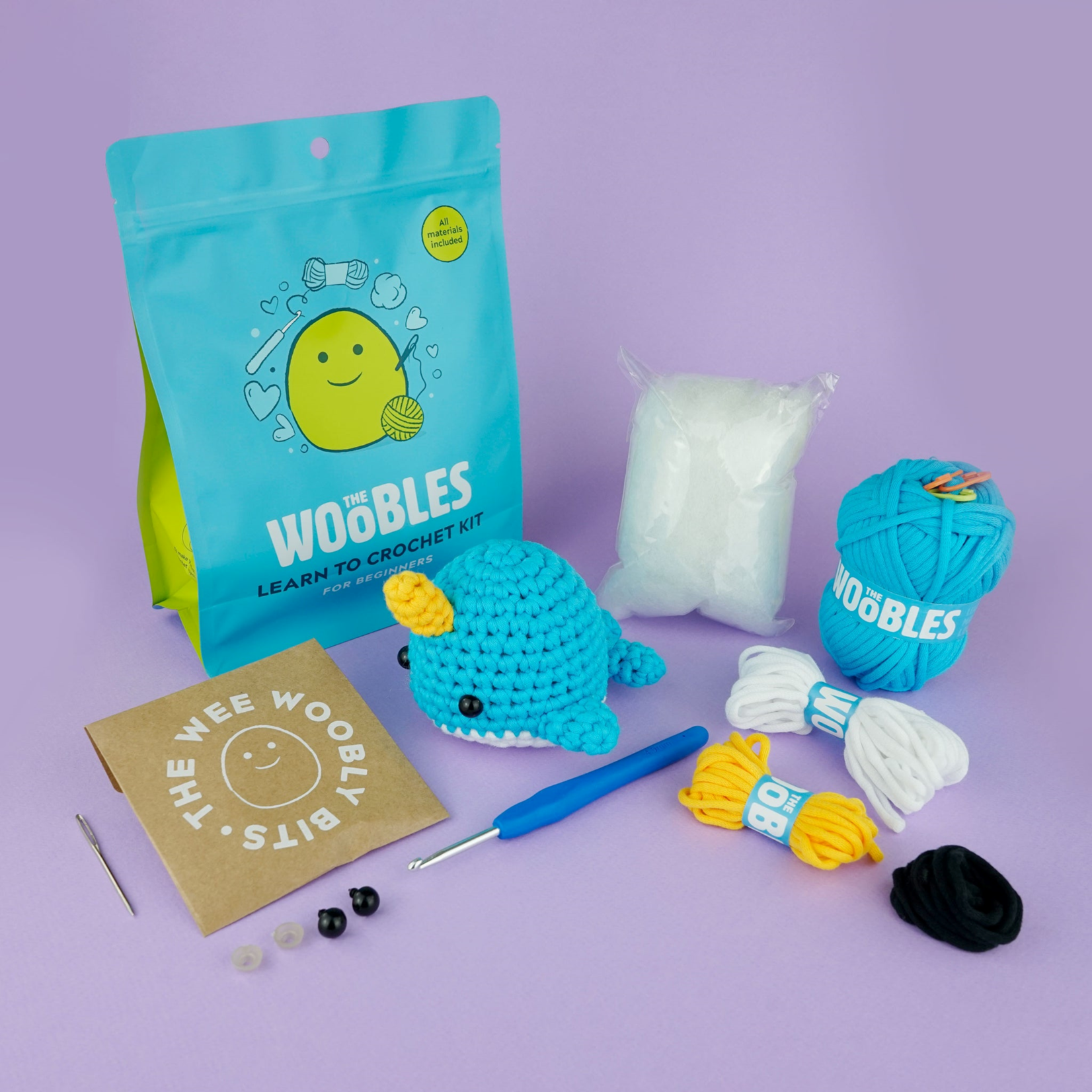 Woobles: Narwhal Beginner Crochet Kit