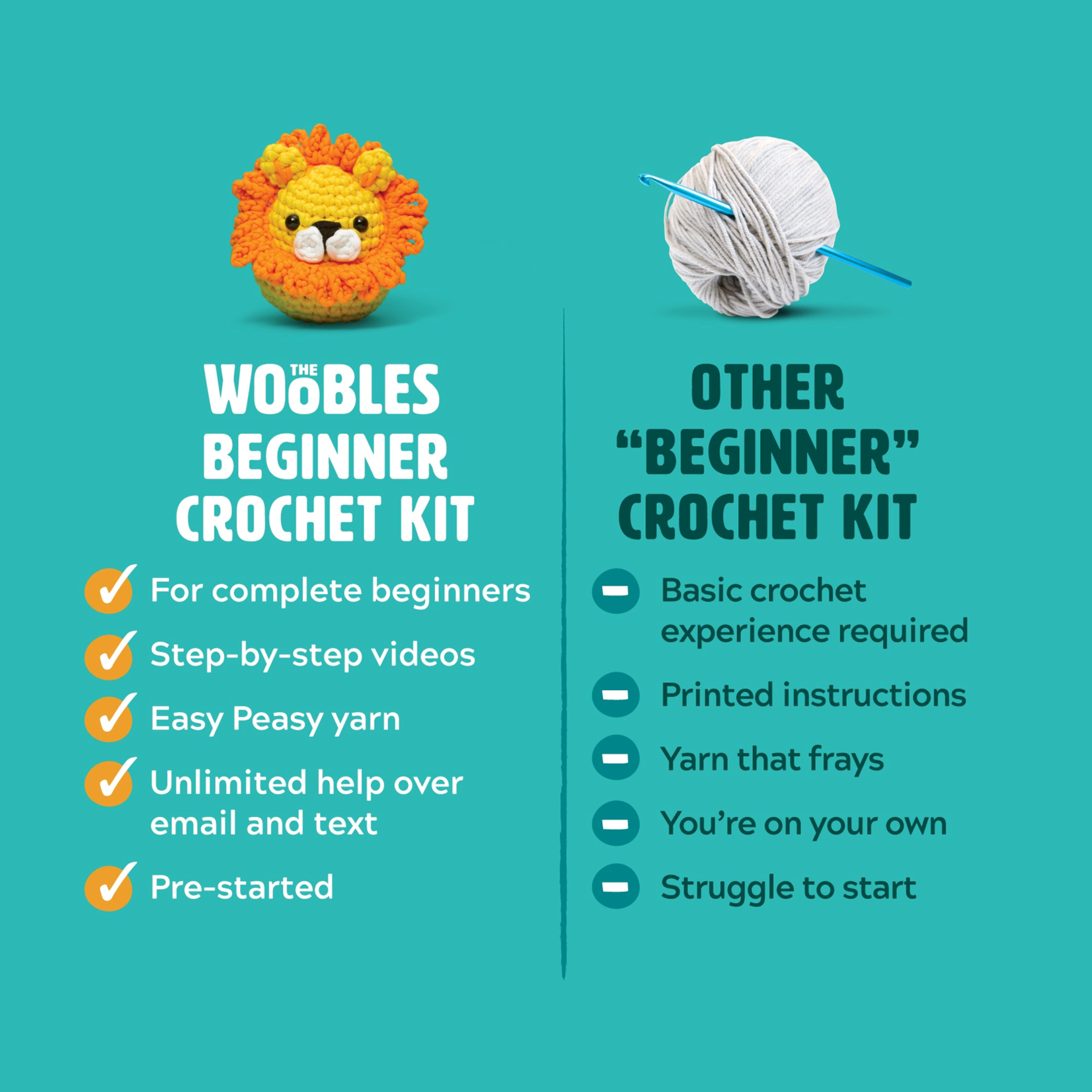 Woobles: Felix the Fox Beginner Crochet Kit