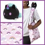 Tote Bag - Black Unicorn Plushie