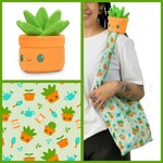 Tote Bag - Green Succulent Plushie