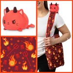 Plushie Tote Bag: Red Devil Cat