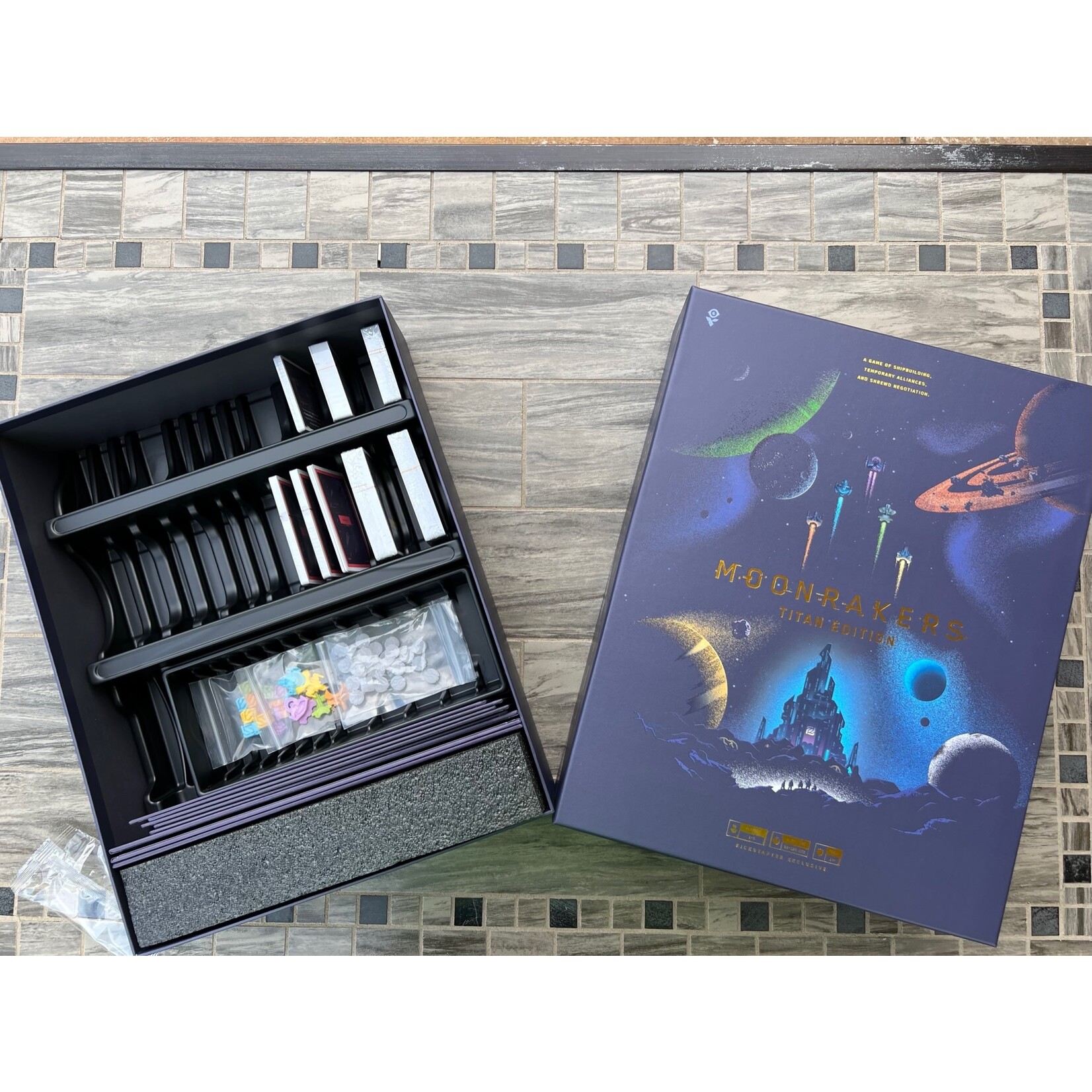 Moonrakers: LE Titan (No Base Game/3 Expansions)Gold Foil Edition Expansion (All Sales Final)