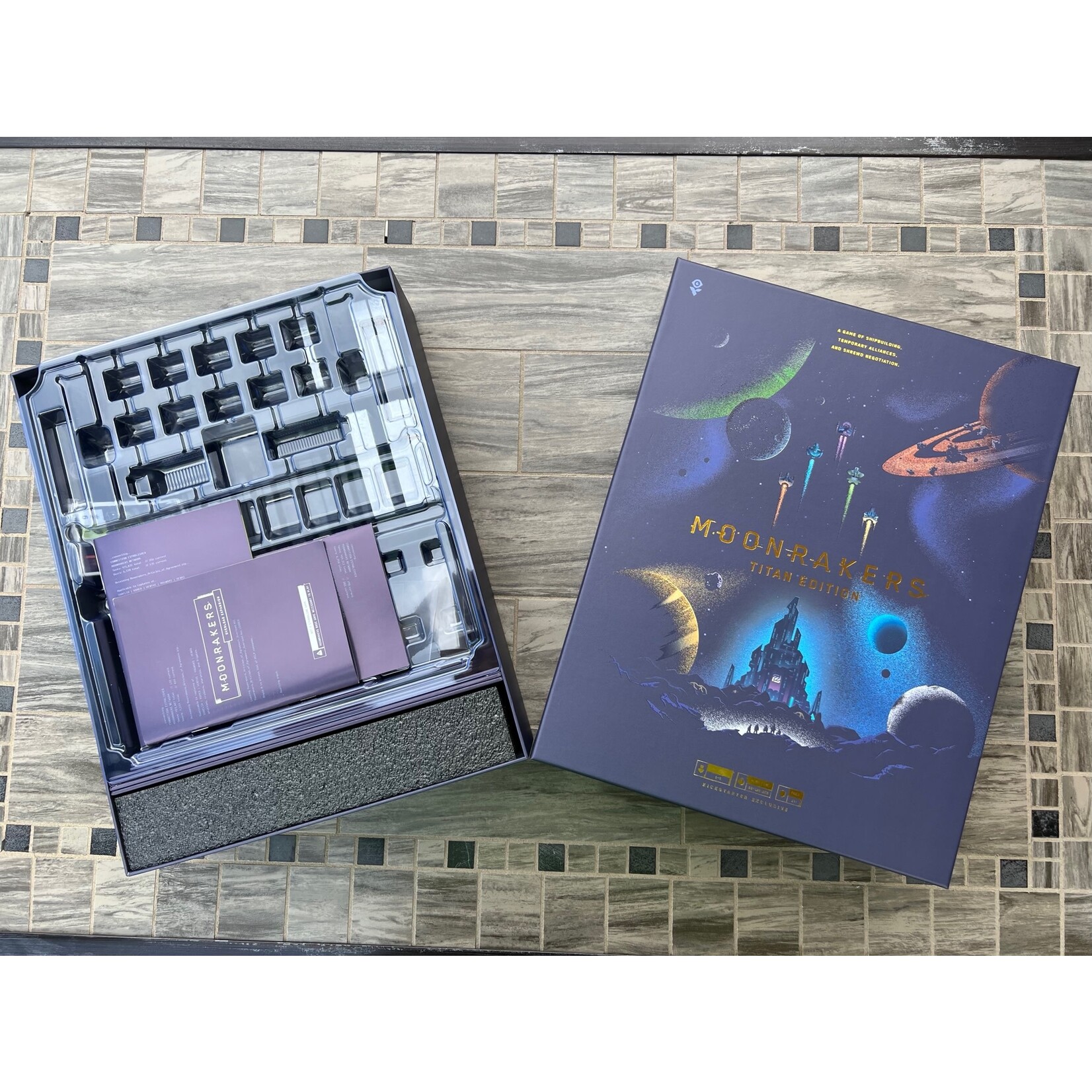 Moonrakers: LE Titan (No Base Game/3 Expansions)Gold Foil Edition Expansion (All Sales Final)