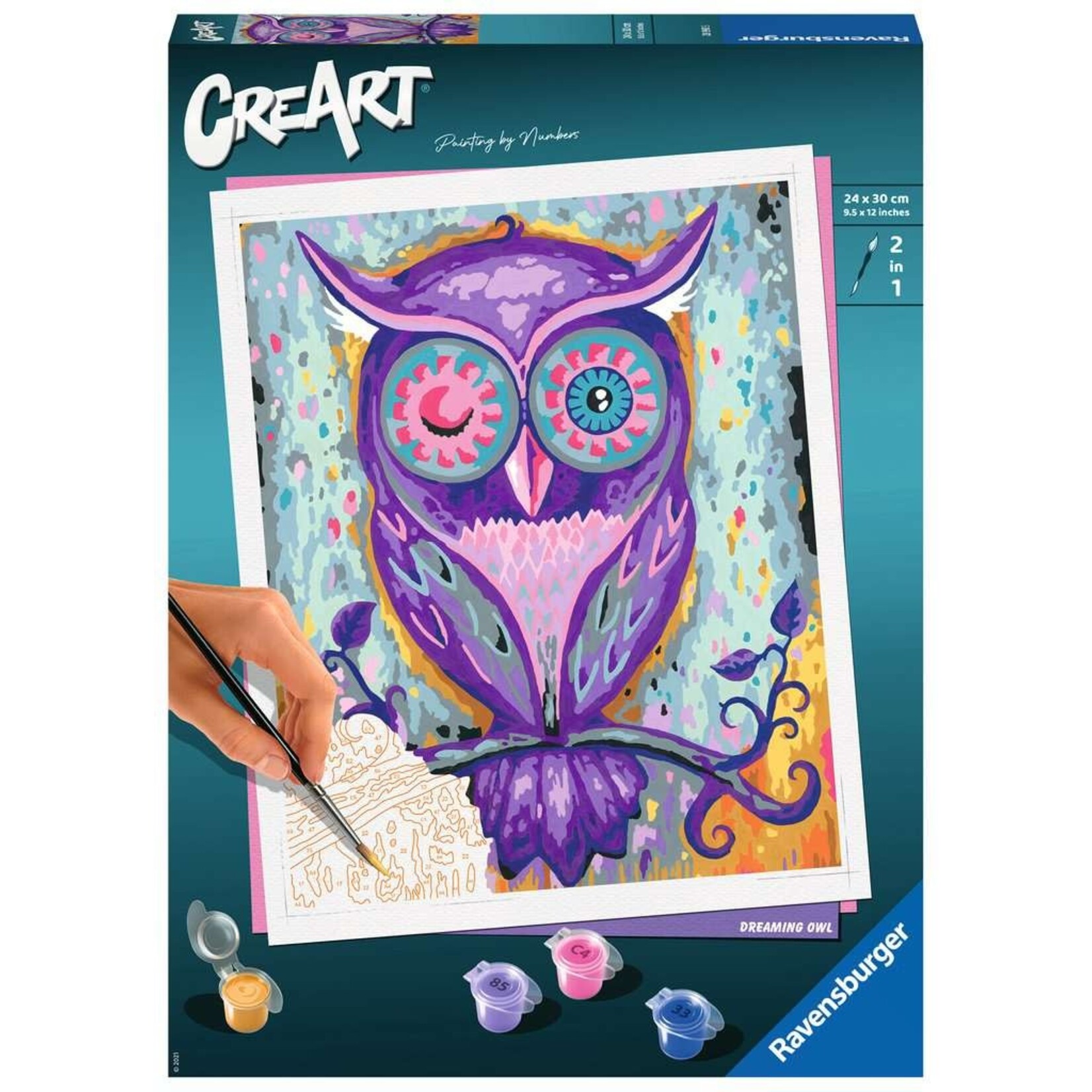 CreArt: Dreaming Owl 10x12 Paint by Number