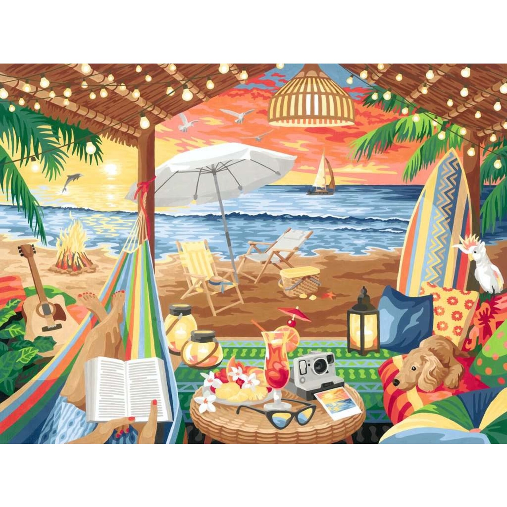 CreArt: Cozy Cabana 12x16 Paint by Number