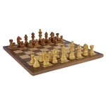 Chess Set: 3" Sheesham German 14" Walnut/Maple