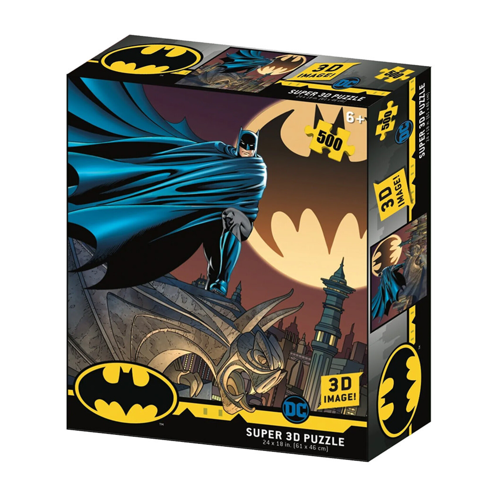 3D Batman Batman In Sky Lenticular 500 Piece Puzzle
