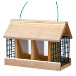 Double Option Hopper Feeder with Suet Cages