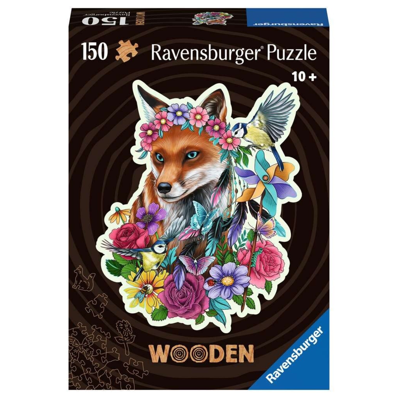 WOOD: Colorful Fox 150 Piece Wooden Shape Puzzle