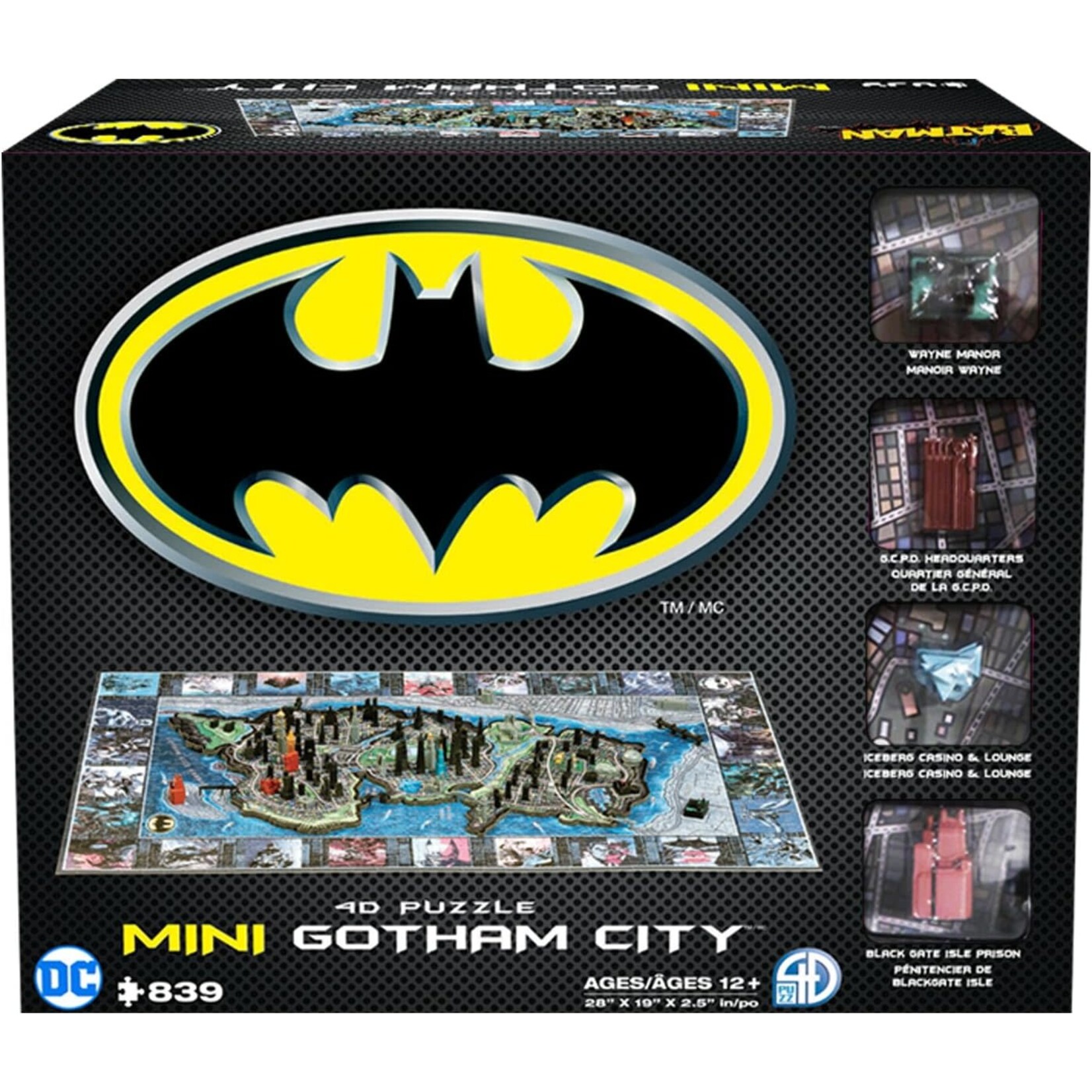 4D Puzzle: Batman: Gotham City 839 Piece Puzzle