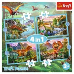 Trefl Puzzle: Unique Dinosaurs 4 in 1