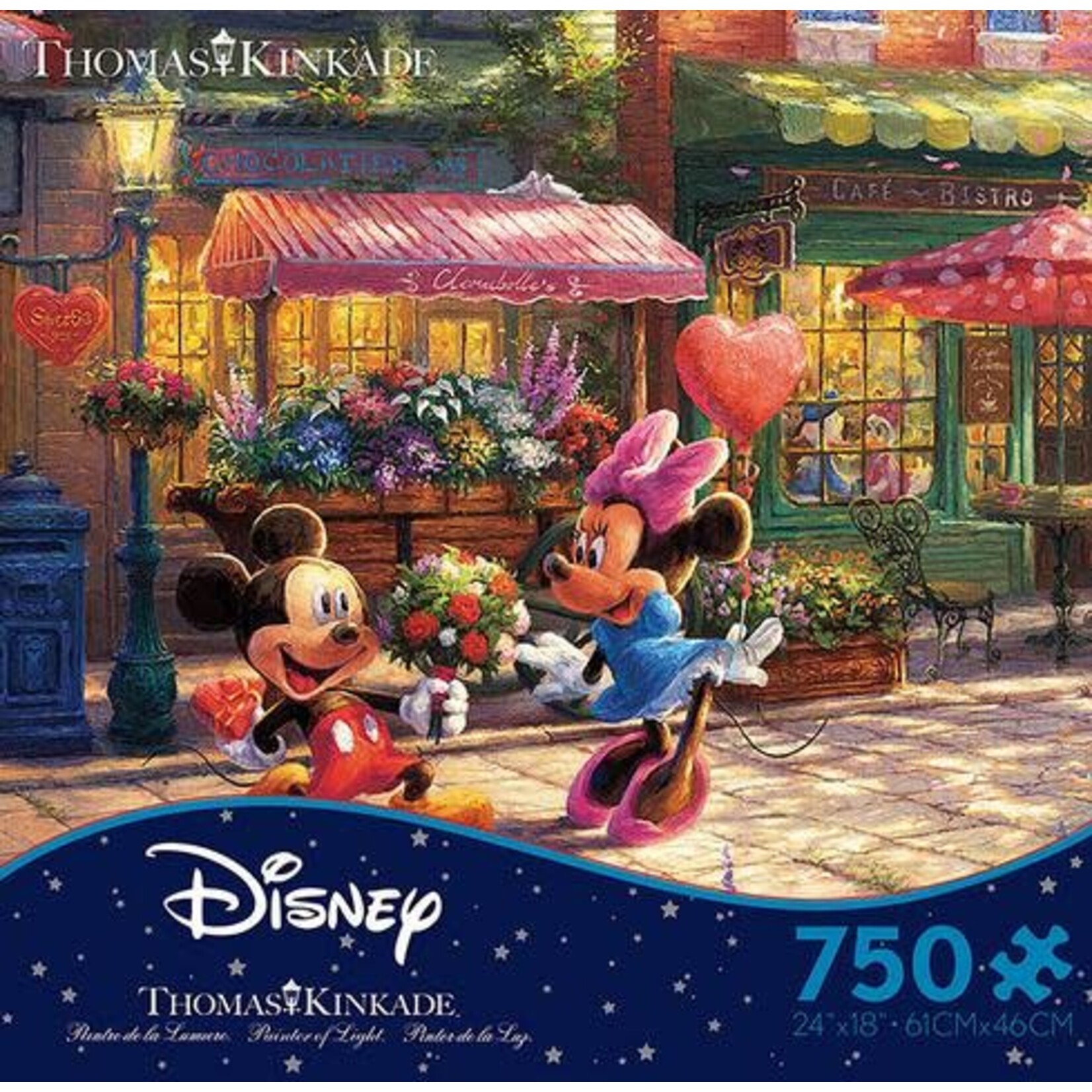 Disney Mickey & Minnie Sweetheart Cafe 750 Piece Puzzle Thomas Kinkade