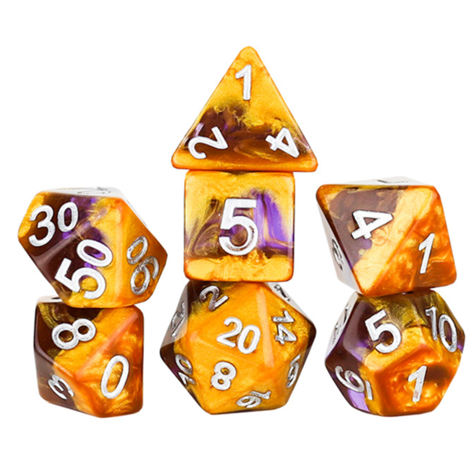 Sirius Dice: Amethyst Geode | 7 Die Polyhedral Set | 	SDZ000908