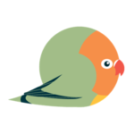 BORBS: Wooden Pin - Lovebird