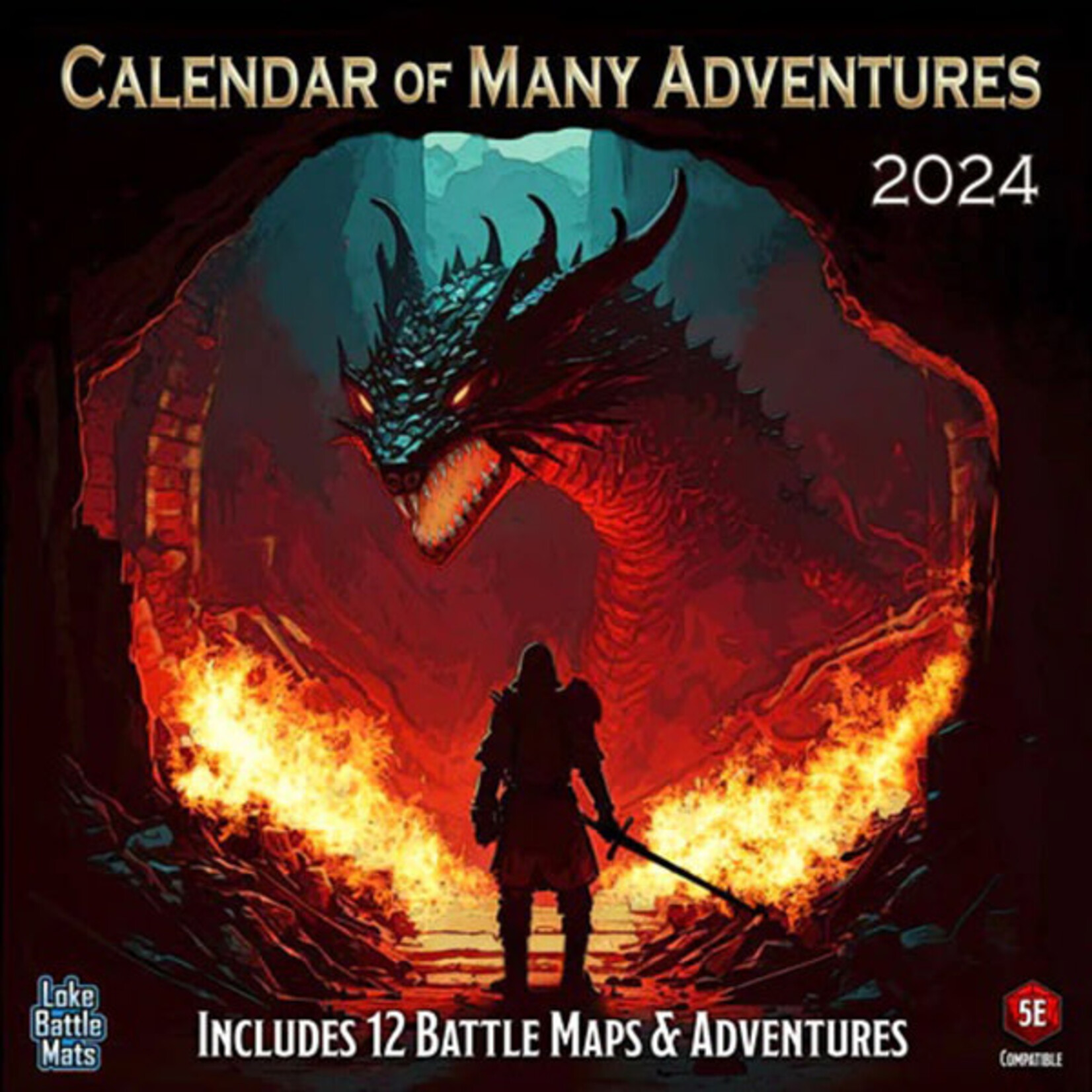 D&D 5E Calendar of Many Adventures 2024 The Wandering Dragon Game