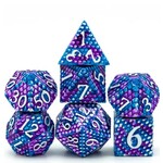 Foam Brain Metal Dice: Dragon Scale - Ice RPG Set
