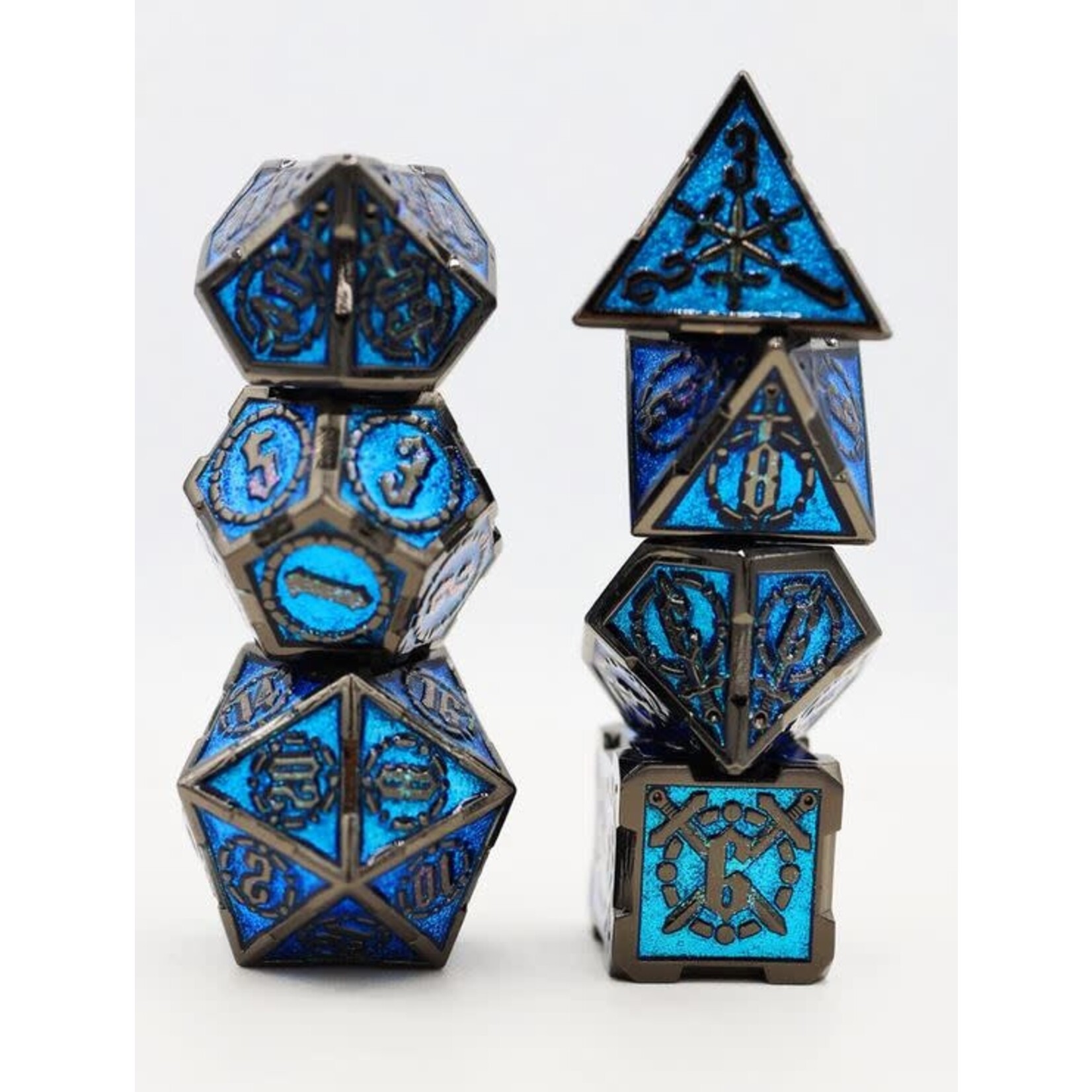 Foam Brain Metal Dice: Crossed Swords - Sword of the Deep RPG Set
