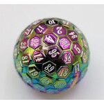 Foam Brain Metal Dice: 45mm Solid Metal D100 - Burnt Opal