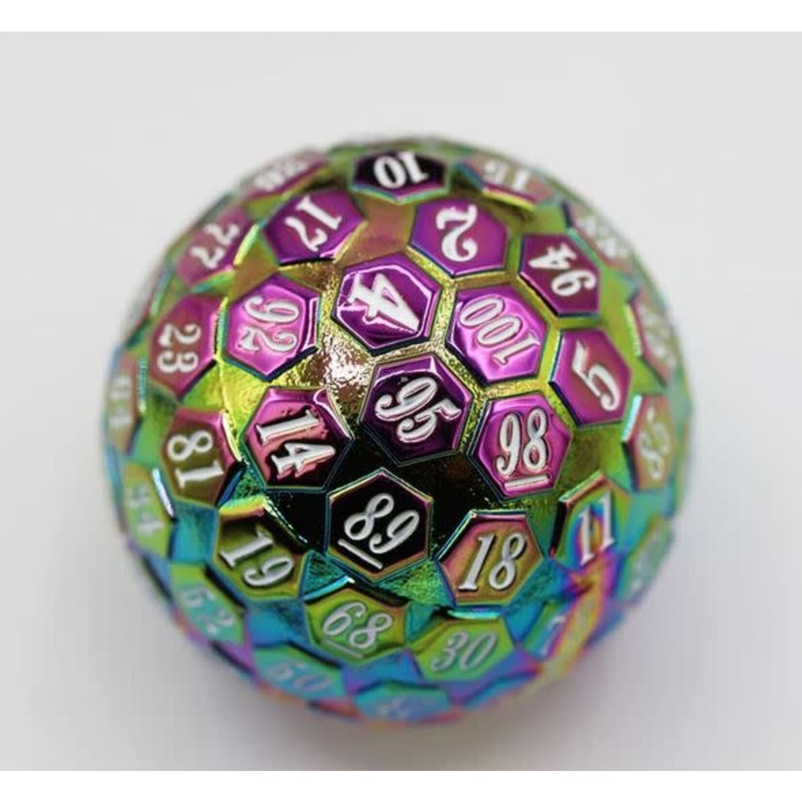 Foam Brain Metal Dice: 45mm Solid Metal D100 - Burnt Opal
