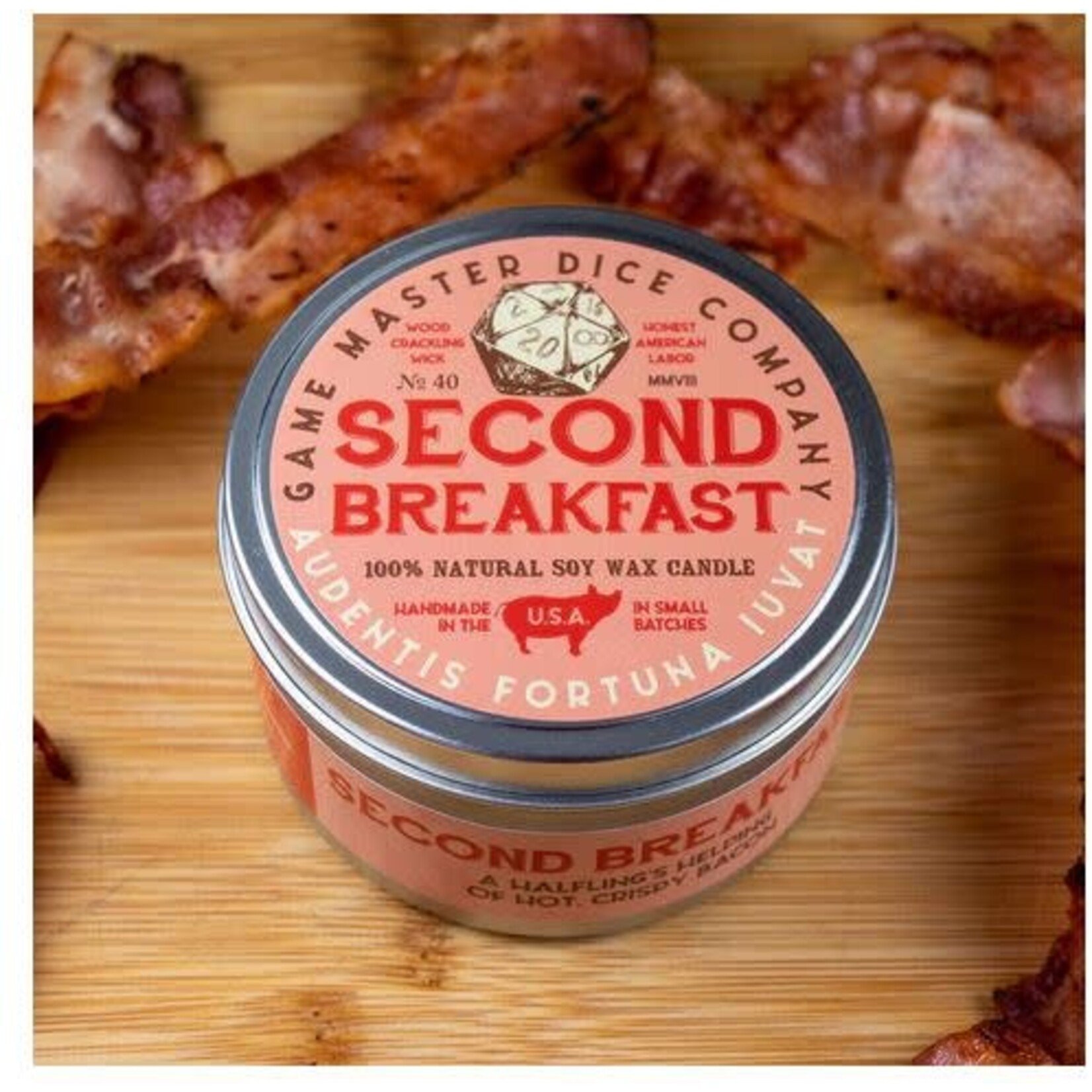 Game Master Dice Second Breakfast Candle | 8oz Tin