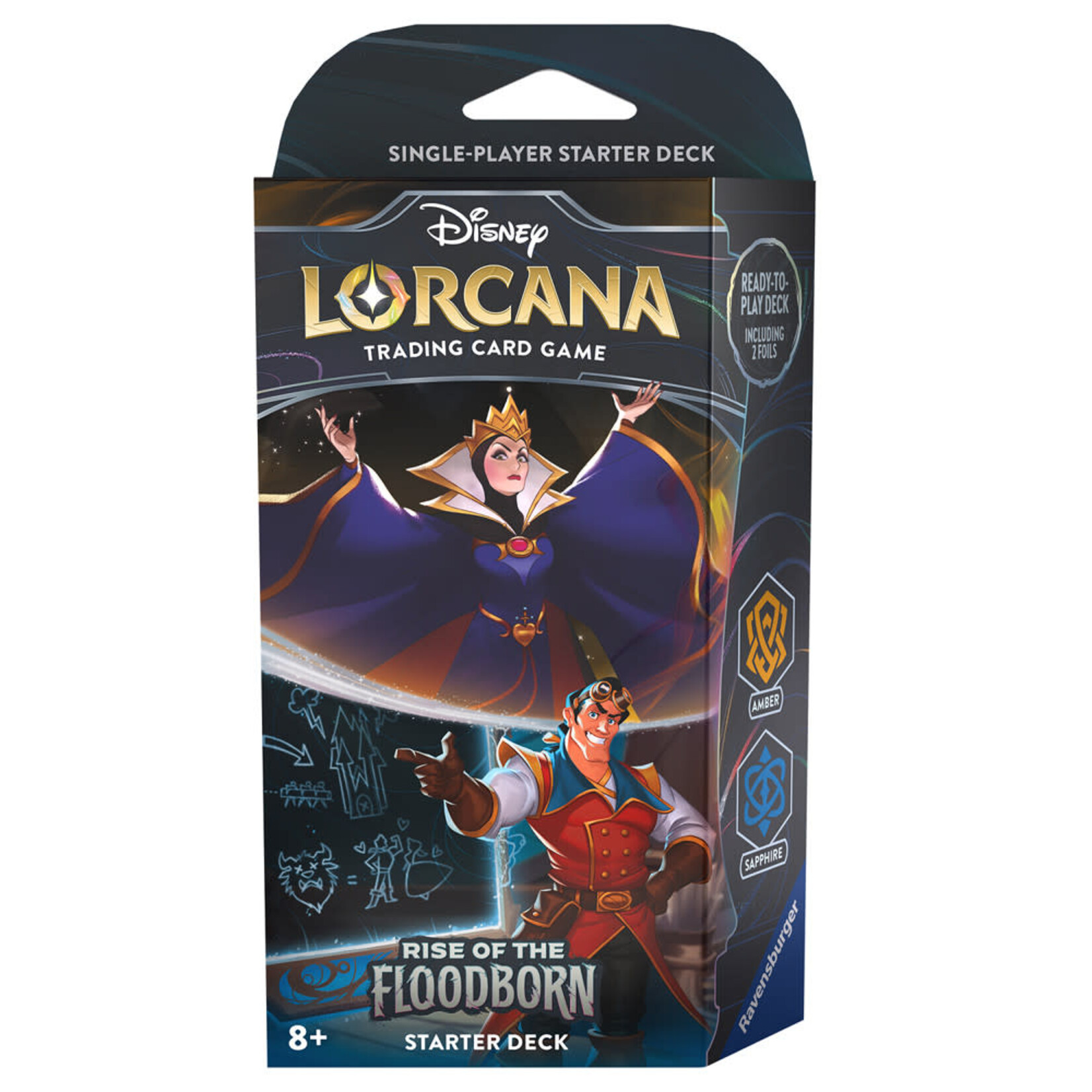 Disney Lorcana: Rise of the Floodborn - Starter Deck - Amber & Saphhire (Pick Up Only)