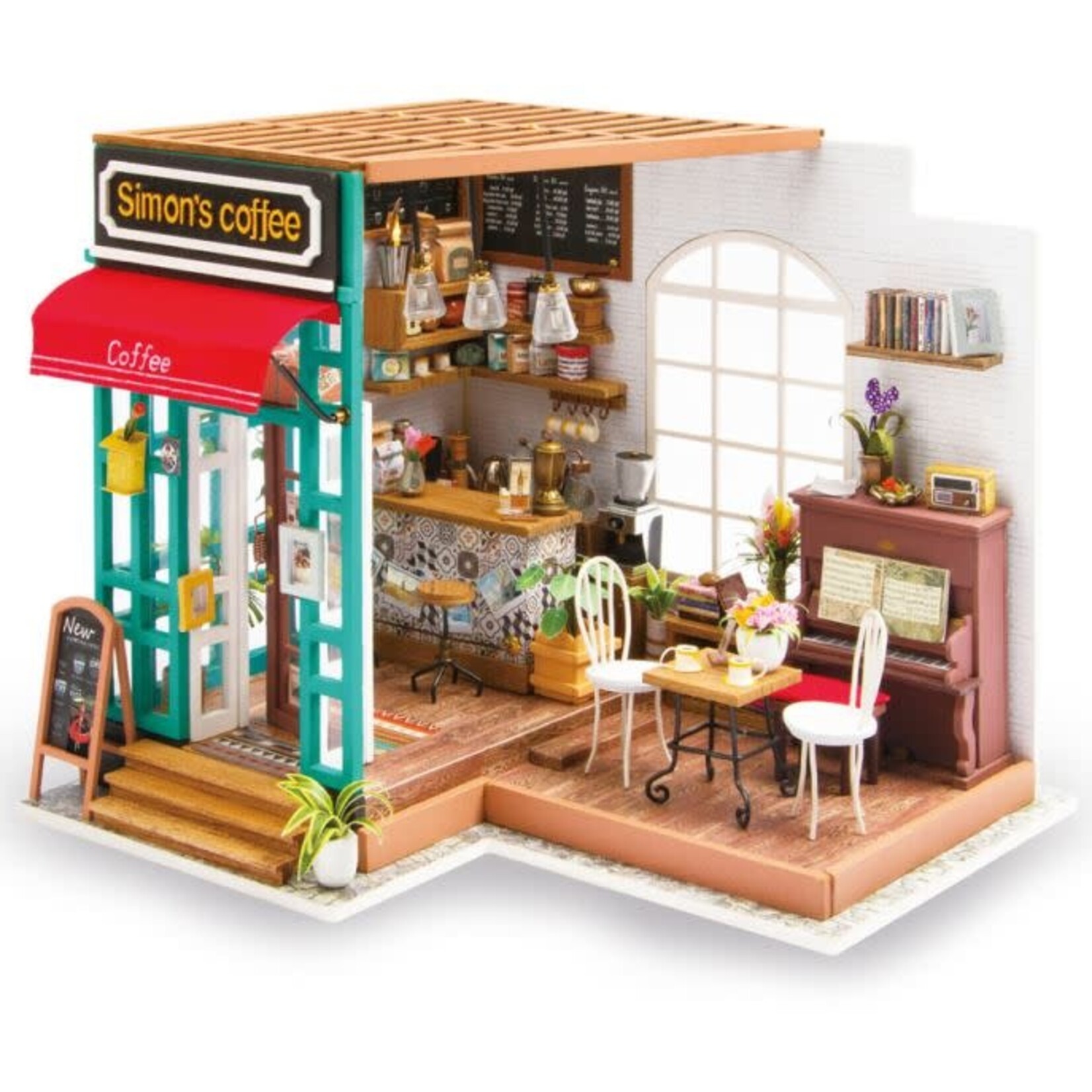 Robotime Miniature House Kit: Simon's Coffee