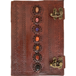 Earthbound Journals Leather Journal: Chakra Stone Sketchbook 7 x 10