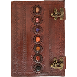 Leather Journal: Chakra Stone Sketchbook 7 x 10