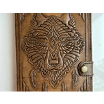 Leather Journal: Lobo Embossed Wolf - Brown 5 x 7