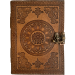 Leather Journal: Lotus Blossom 5 x 7