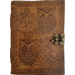 Earthbound Journals Leather Journal: Owls 5 x 7
