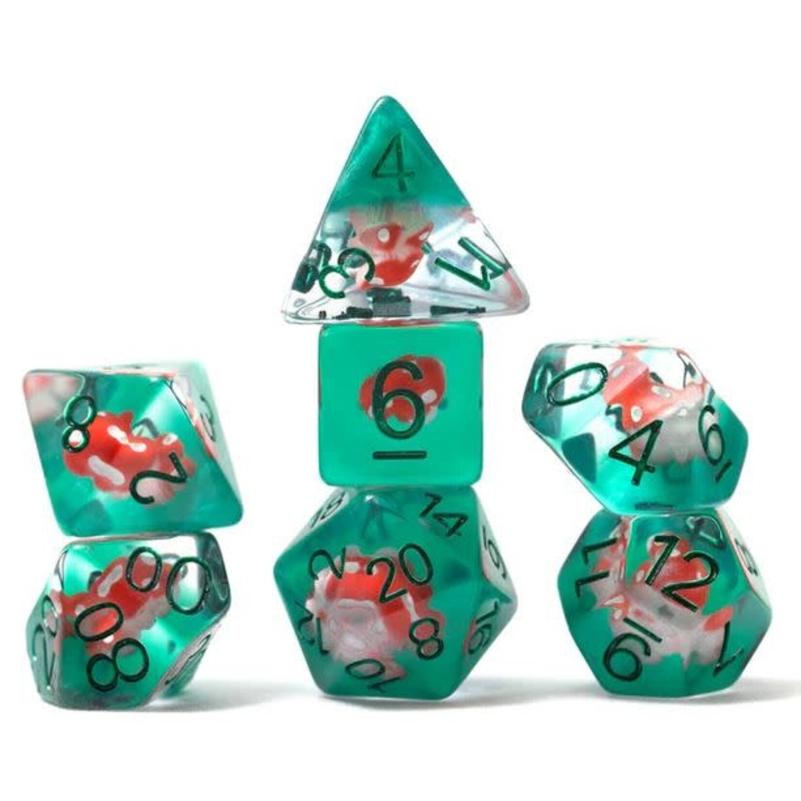 Sirius Dice: Power Mushroom | 7 Die Polyhedral Set | SDZ002403