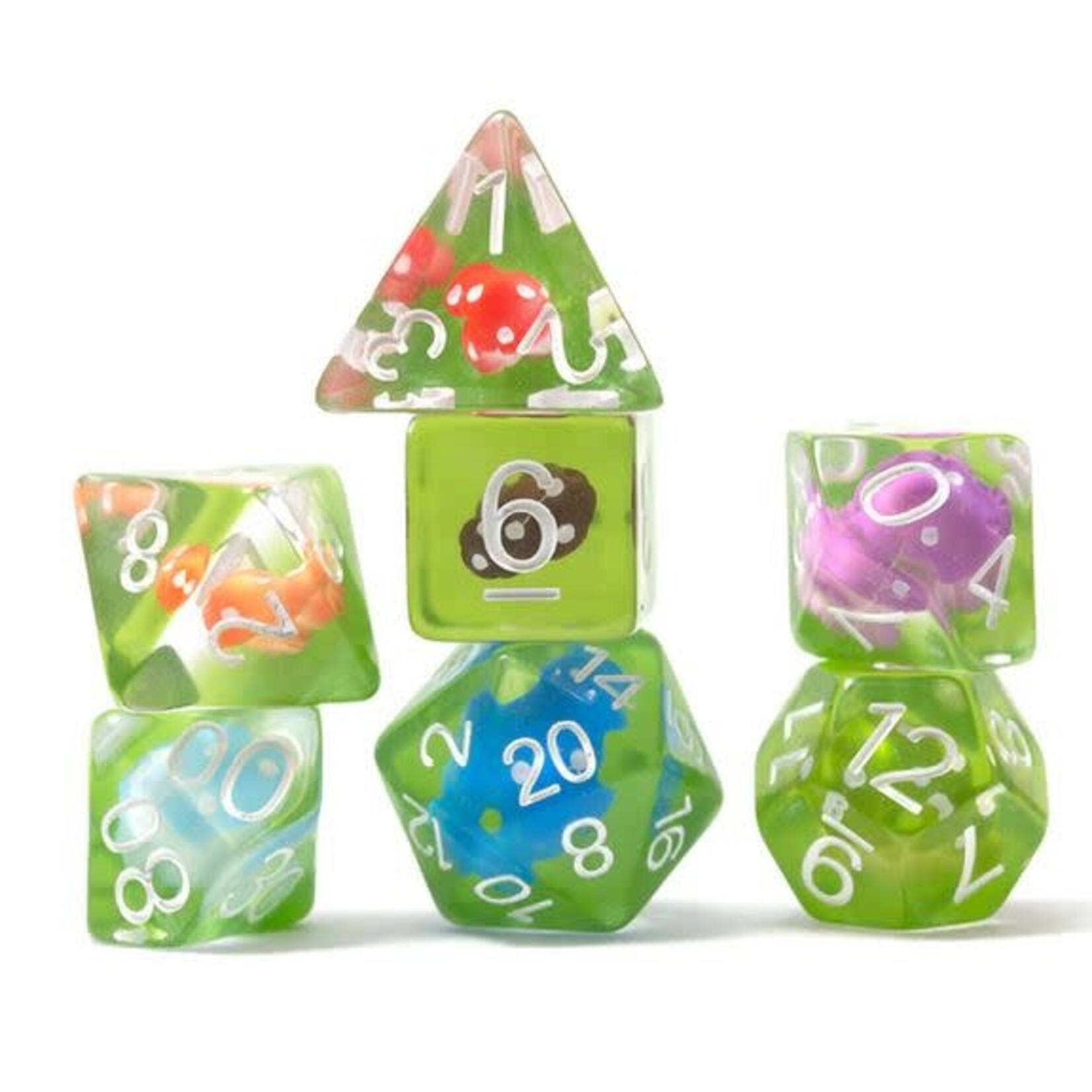 Sirius Dice: Mushroom Village | 7 Die Polyhedral Set | SDZ002401