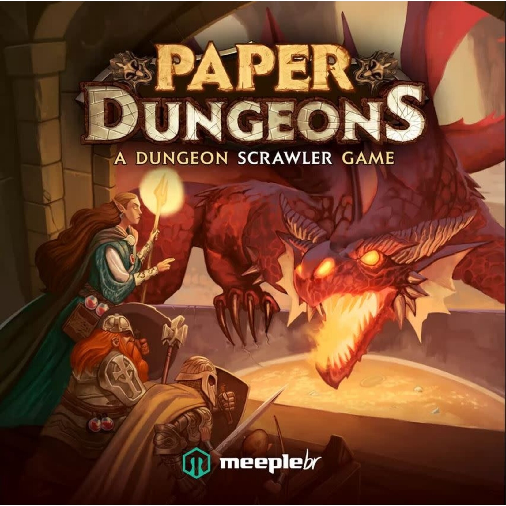 #18548 Paper Dungeons A Dungeon Scrawler Game: Dragon Cache Used Game